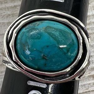 Grace & Heart DREAM ON TURQUOISE RING Size 5 .925 Sterling Silver SUMMER VIBES